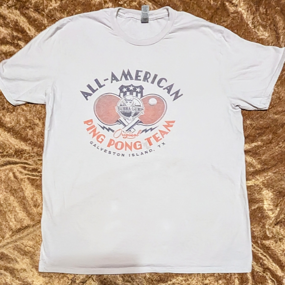 Bubba Gump Shrimp Co. Size Large ALL AMERICAN PING PONG CHAMP T-shirt